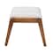 Baxton Studio Roxy MidCentury OffWhite Boucle Upholstered and Walnut Brown Finished Wood Ottoman Footstool 225-12924-ZORO - alternate 4
